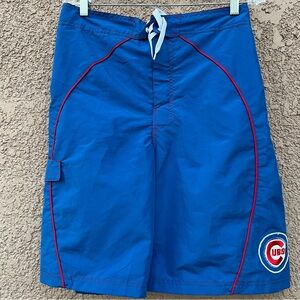 Chicago Cubs MLB Men’s Swim Shorts Trunks Blue L NWT Summer‎ Pool Beach Fan Gear